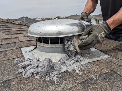 Cleaning Dryer Vent On Roof in Lehigh Acres